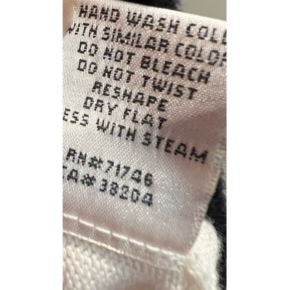 Sport Haley Pebble Beach Black White Zipup sweater Woman Medium 100% PIMA Cotton - Picture 9 of 9